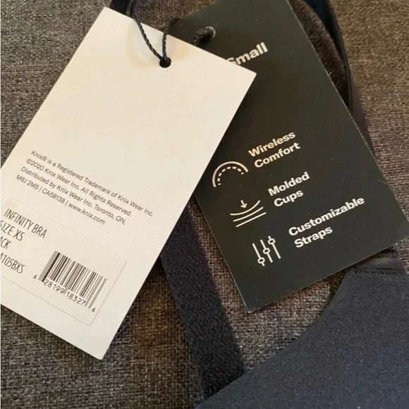 Knix The Infinity Black Bra XS NWT - Picture 2 of 3